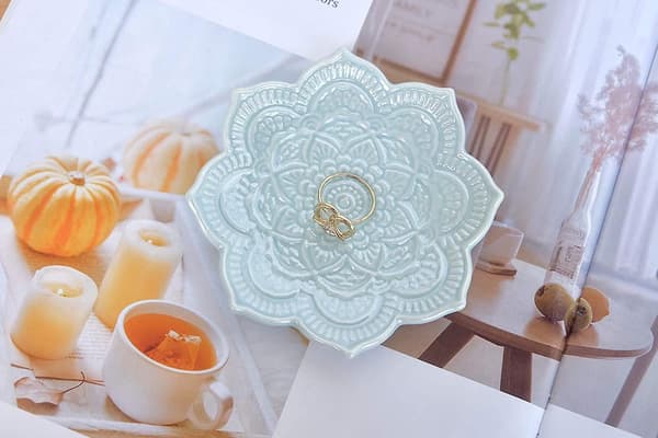 Blå Mandala Ringskål, Bursdagsgave til Venninne Kvinner Mamma Jenter