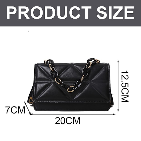Naisten olkalaukku Vintage Keinonahkainen Klassinen Clutch Käsilaukku black