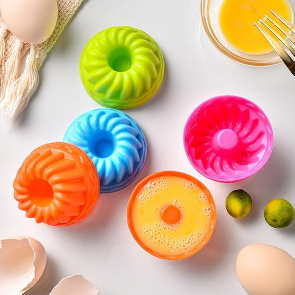 12 x  formar silikon mini bakform återanvändbara muffinsformar för tårta dessert choklad pudding gelé