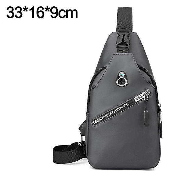 Liten crossbody-sling ryggsäck stöldskyddad ryggsäck för resor bröst axelväska grey