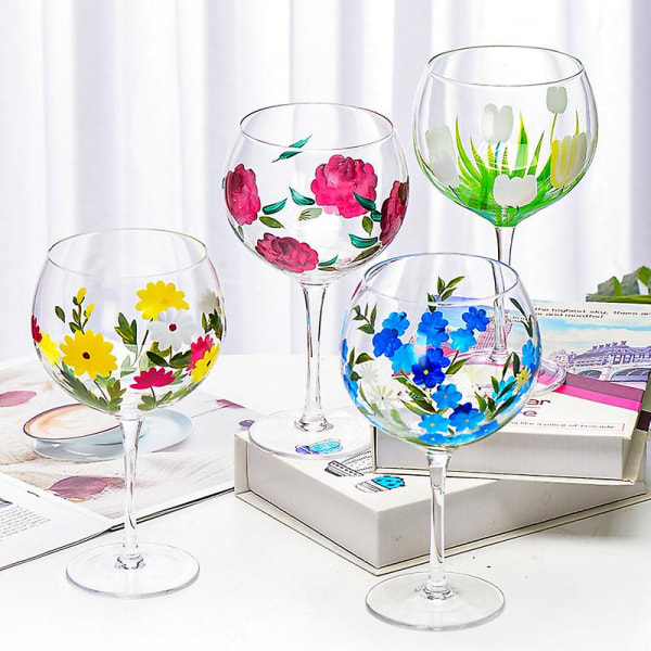 1 stk. Malt Vinglass Eksklusivt Glass Krystall Høyt Glass Husholdnings Ins Nisje Glass Vinglass A006