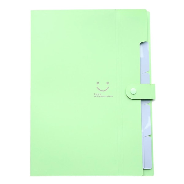 Kontorartikler A4 Fil Dokumenttaske Pose Regningsmappe Holder Organizer Fastgørelse Kontorartikler Green