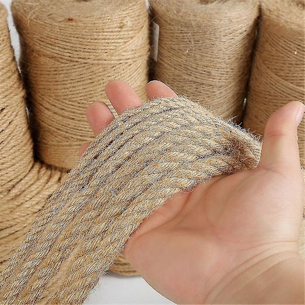 1-14mm Luonnonmukainen Juuttinaru Vintage Juuttiköysi Naru Juuttikangas DIY Askarteluun Lahjojen Paketointiin Puutarhanhoitoon Häiden Koristeluun 1-120m 4mm 3meter