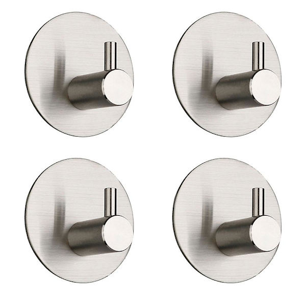 4 stk. Badeværelse, Køkken, Sømfri Metal, Sømløs Krog, Væg, Tøj, Hatte, Krog, Selvklæbende Krog style1