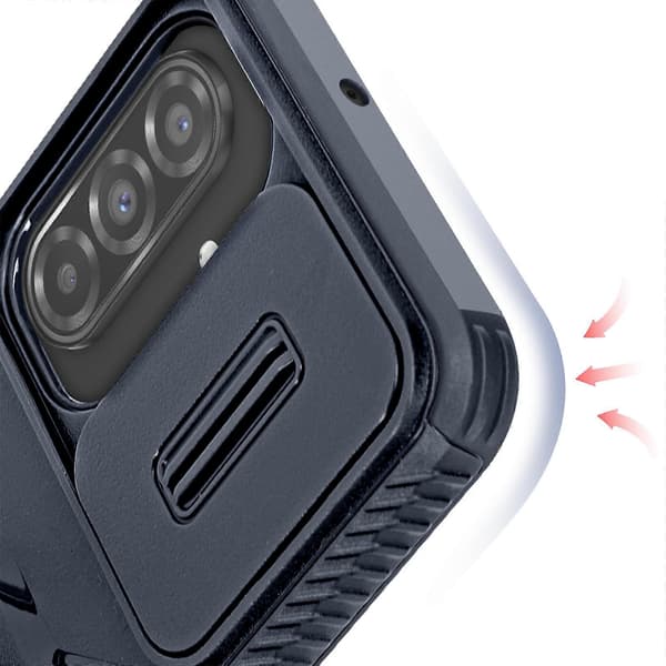 Etui til Galaxy A26 Ring Support Kameradæksel, Mørkeblå