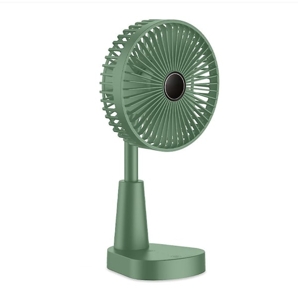 Swing Head Fan Retractable Portable Mini Desktop Fan Portable Small Fan. green