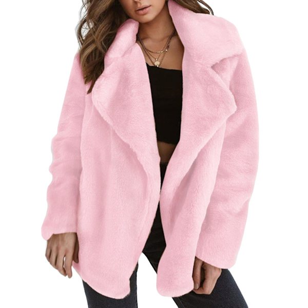 Efterårstøj til kvinder overtøj vinter varme jakker til ferie efterår vinter forår XL Pink