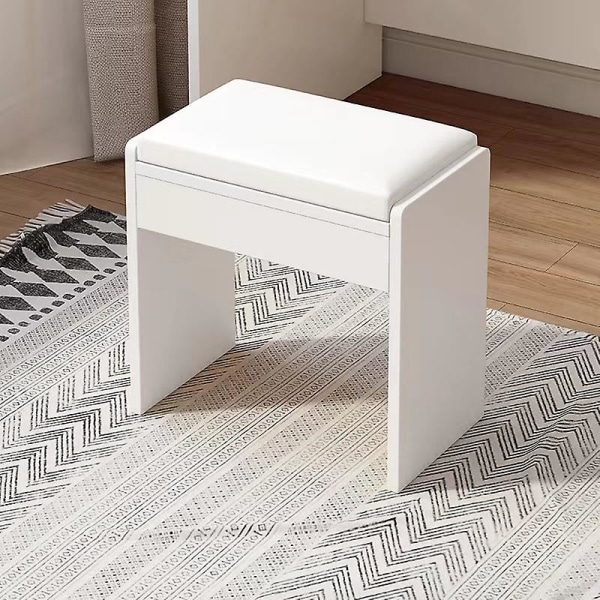 Toiletbordsskammer Enkel Skammel Behagelig Polstret Makeup Skammel 34 x 22 x 34 cm til Soveværelse Makeup