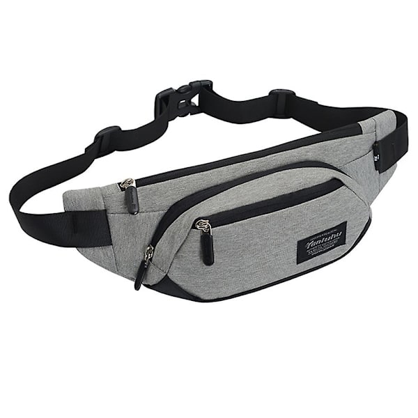 Crossbody Vyötärölaukku, Vyölaukut, Säädettävä Vyö Matkailuun Urheiluun Juoksuun Vapaa-aikaan grey