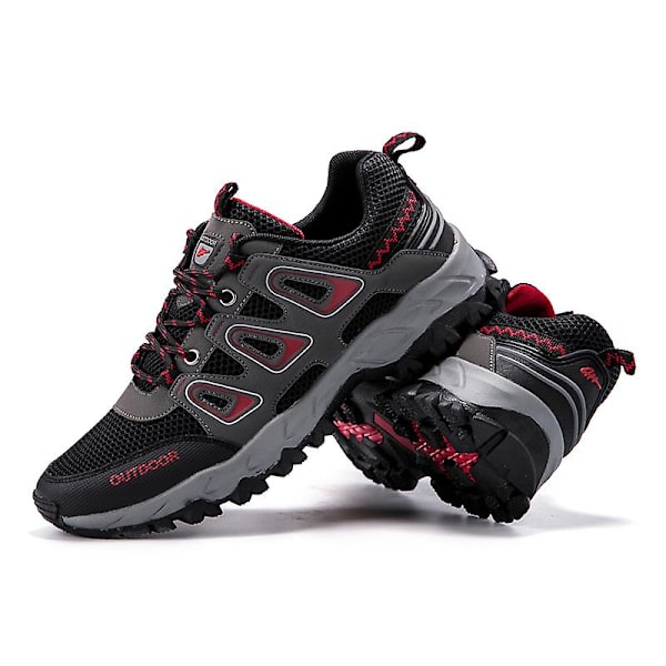 Herre Vandresko Lav Top Sneakers Til Udendørs Trailing Trekking Vandring 3Ds1981 Black EU 41