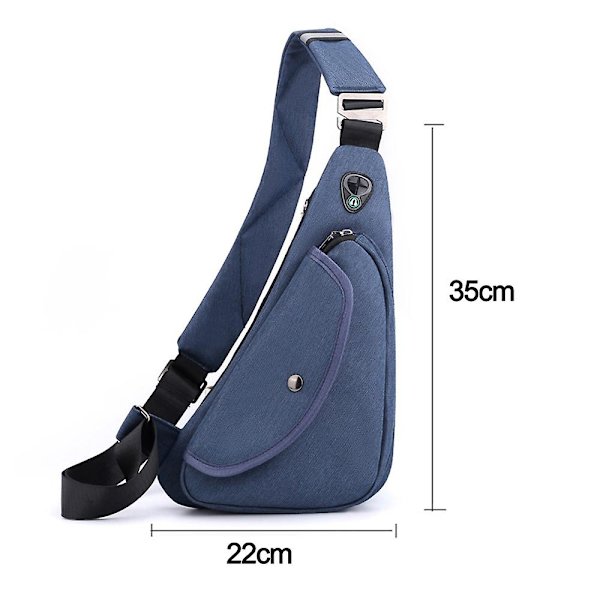 Axelväska för män, casual slingväska, miniryggsäck för kvinnor Navy blue
