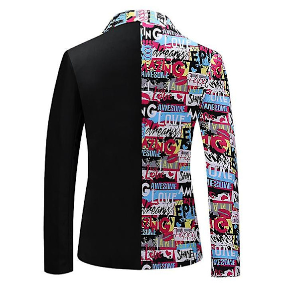 Mænds Smokingjakke, Slank Pasform Stilfuld Blazer Casual Blazer Black blue S