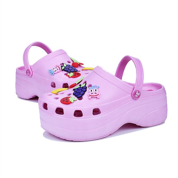 Damtofflor Strandtofflor Mode Sandaler Utomhus Inomhus Halkfria Skor 033 Pink EU 40