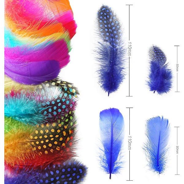 Craft Feathers 300 st färgglada fjädrar för hantverk Diy bröllop hemfest dekorationer