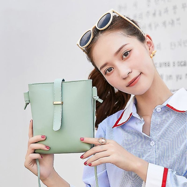 Kvinnors Hinkväska Pu Läder Dragkedja Crossbody Axelväska För Dagligen Green