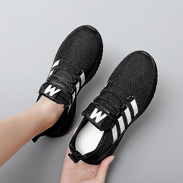 Naisten Flyknit Tennarit Ulkoilukengät n727 Black EU 41