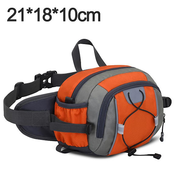 Fanny Pack Med Vattenflaskhållare Utomhus Vandring Fanny Pack Midjeväska För Kvinnor Män Orange