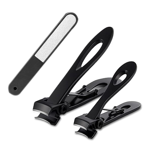 Nagelklippare för tjocka naglar, fingernaglar och tånaglar, nagelklippare set för vuxna män och kvinnor Black