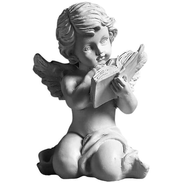 Resin Engel Figur Engel Statue Skrivebordsdekorasjon Ornament For Kontor