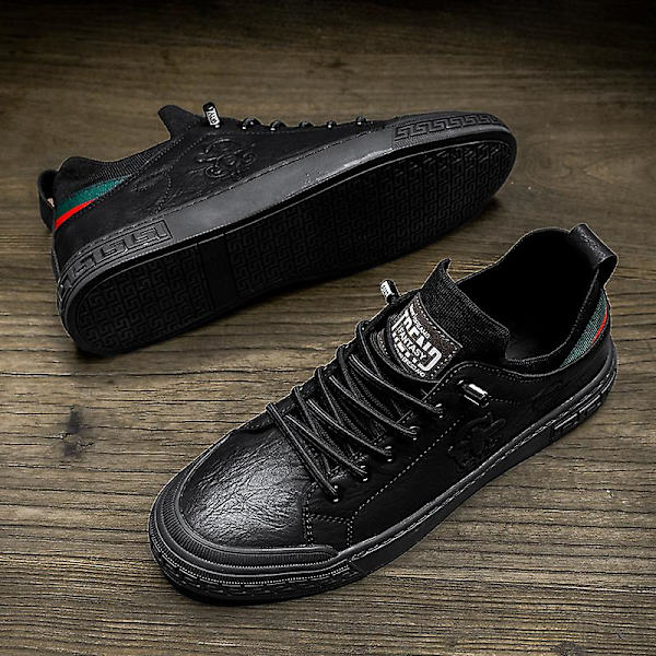 Herre Casual Sko Flade Sneakers Fr2159 Black EU 44