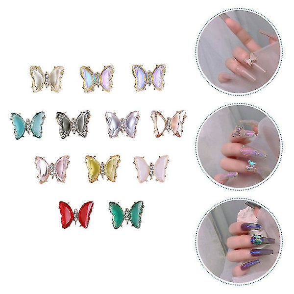 12 kpl Kynsitaidekoriste Kynsien DIY-paikka Sormenkynsi Koriste (satunnainen tyyli)