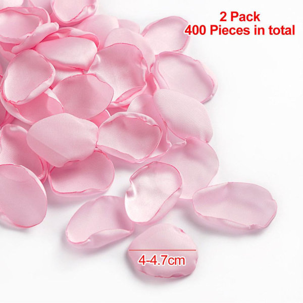 400 stk. Roseblader Blomsterblader For Bryllup Blomsterpikekurv Jubileumsfest Bordpynt Valentinsdekorasjon Pink
