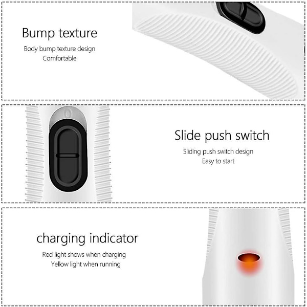 Husdjurshårstrimmer, 3 i 1 husdjurshårstrimmer USB-laddningsbar, nagelklippare