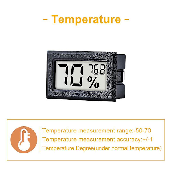 12-pack Mini Små Digitala Elektroniska Temperatur- och Fuktighetsmätare Gauge Inomhus Termometer Hygrometer Lcd-display Fahrenheit () För Humidorer, Växthus, Grön