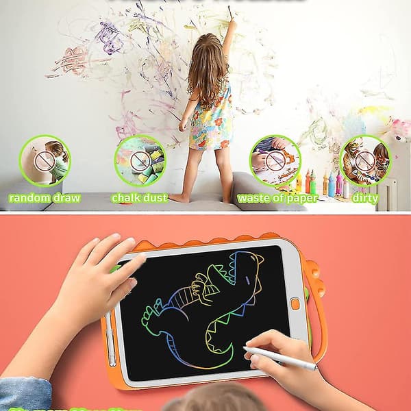 LCD Skrivetablet Børnelegetøj Lyse Farverige LCD Tegneplader orange 10inch