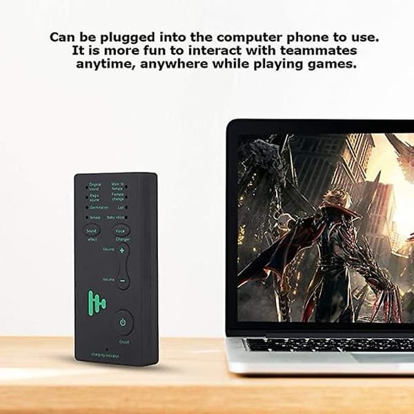 Stemmeskifter til PS4 Xbox One Bærbar Mikrofon Lydeffekt Live Broadcast Stemmeforklæder til Mobiltelefon PC