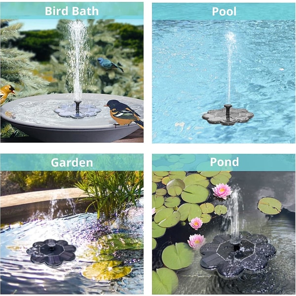 Solar vatten fontän, flytande med sol trädgård vatten funktion för utomhus damm