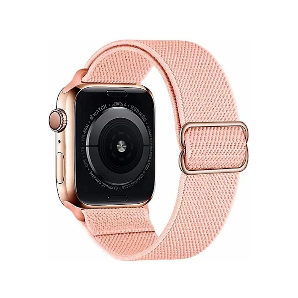 20mm bredd justerbar elastisk rem för Apple Se/1/2/3/4/5/6/7 Gen damer män - Korall,38/40/41mm