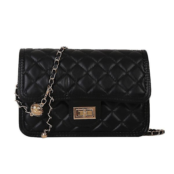 Messenger Bag Crossbody Väskor För Kvinnor, Trendig   Handväska, Liten Axelväska Med Justerbar Kedjerem Black