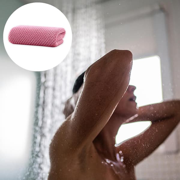 Håndklæder, 70*140 cm Oversized Badehåndklæder, superbløde, meget absorberende brusehåndklæder (grå, 2 stk.) Orange pink