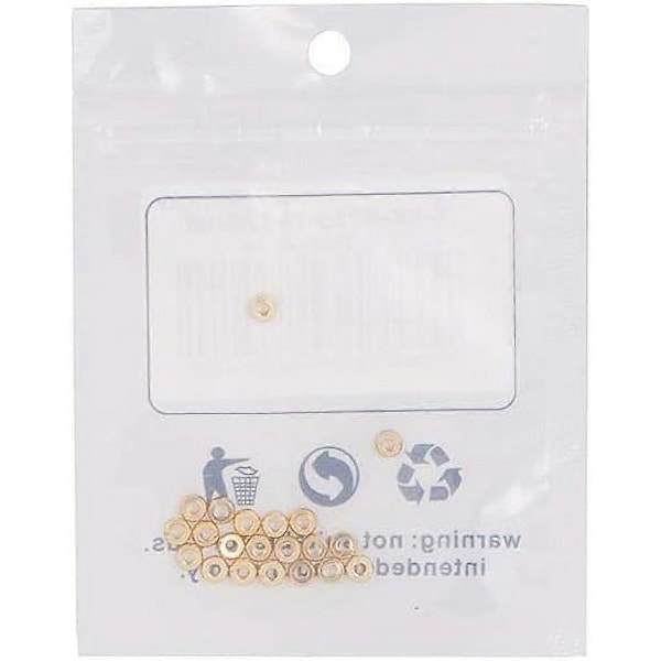 20 stk. 4 mm messing glatte runde metal afstandsstykke perler løse perler til DIY smykkefremstilling