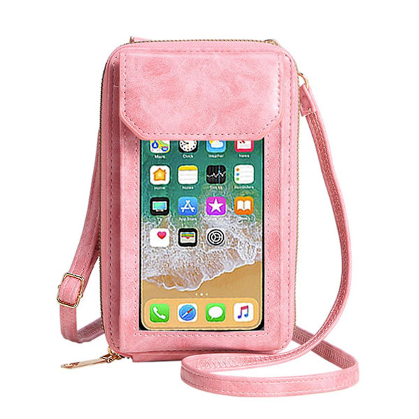 Casual Touch Screen Håndveske Crossbody Veske Elegant PU Lær Håndveske Skulderveske For Fest Bryllup Date Ettermiddagste