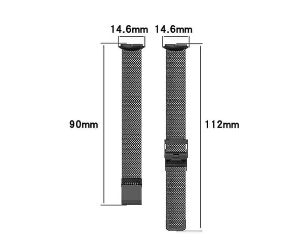 Fitbit Luxe -klipsikiinnitteinen metallinen ranneke