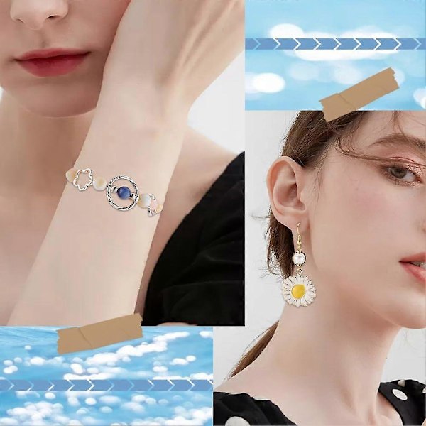 1 Ask 96 st Hollow Flower Bead Frame Charm Guld Legering Runda Pärlor Ram Sliver Bulk Tibetansk Metall Hjärta Distans Pärlor Ramar för Smyckestillverkning Suppli