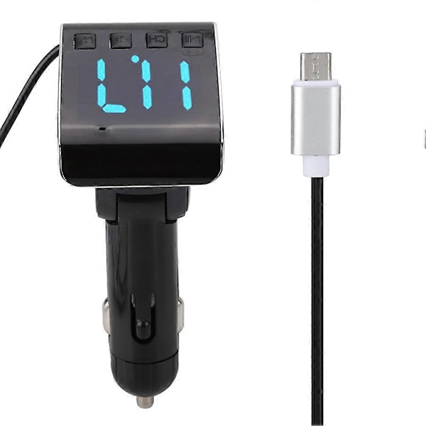 Q10 Bil MP3 Dekodning FM Bluetooth Mobilladdare för iPhone/Android/iPad Black