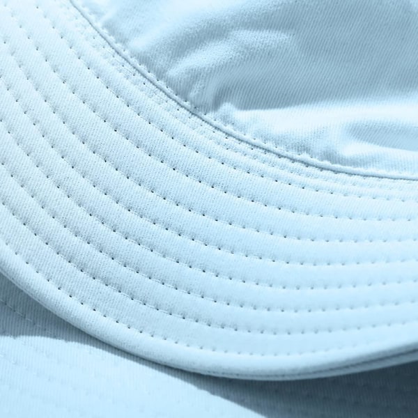 Fiskehatte til damer, solhat, strandhat, fiskerhat, sommerhat, udendørshat, foldbar og vendbar hellblau