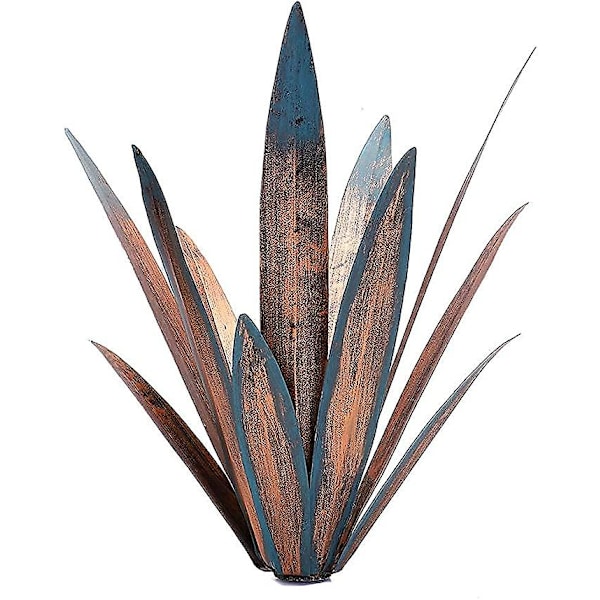 2 stk. Tequila Rustikk Skulptur DIY Metall Agave Plante Hjemmeinnredning Rustikk Håndmalt Metall Agave Hage Ornamenter Utendørs Dekor
