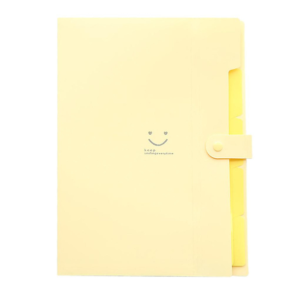 Kontorsmaterial A4 Dokumentväska Ficka Räkning Mapp Hållare Organizer Fästelement Kontorsmaterial Beige