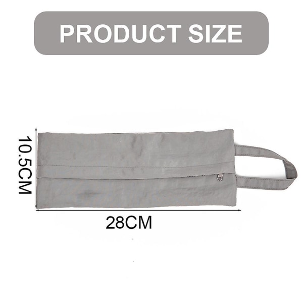 Bärbar tvättduk kosmetisk väska Bärbar resefinish liten väska, gjord av absorberande tyg gray