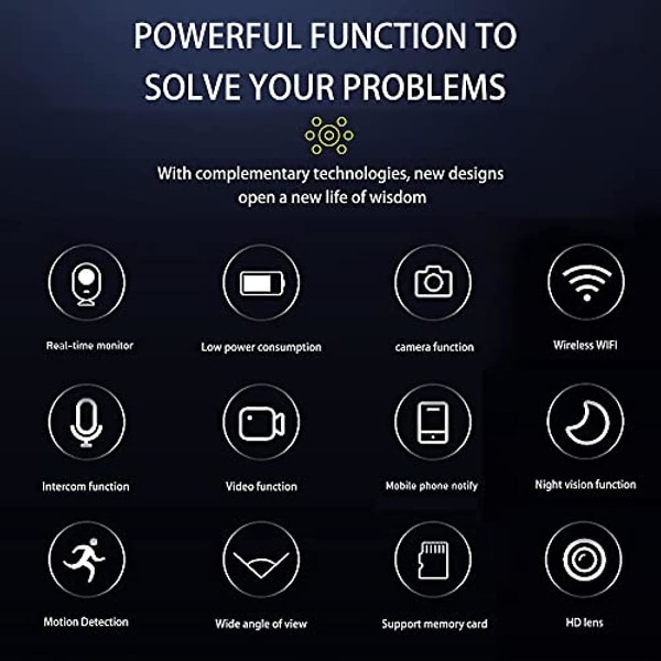 Wifi Video Dørklokke Kamera Med Klokke Trådløs 1080p HD Kamera 2-vejs Audio Bevægelsesdetektering Infrarød Nattesyn Realtids Overvågning Understøtter Tuya App