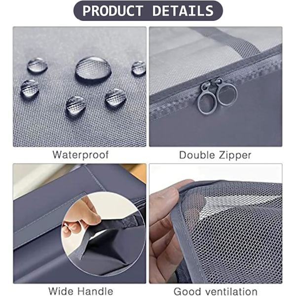 9 Set Packningskuber Resväskor Packningsorganisatörer För Reseaccessoarer black