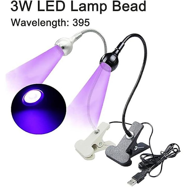 Usb Uv Led -kynsilamppu geelikynsille, Mini Led -kynsilakkavalo Silver