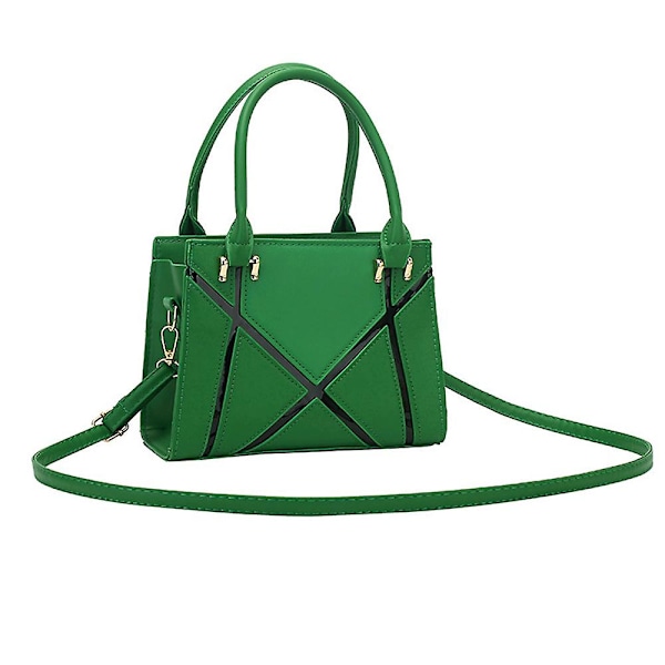 Dame Skuldertaske Retro Klassisk Håndtaske Pu Læder Clutch Taske Med Lynlås green