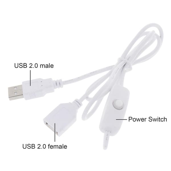 USB forlængerkabel ON OFF kontakt til PC USB ventilator LED lampe USB forlængerkabel