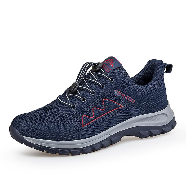 Løpesko for menn og kvinner, lette og pustende gåsko, atletiske motesneakers 3D212 Blue EU 41
