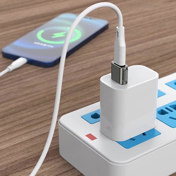 Usb C-hona till Usb-hane Adapter 2-pack, Usb Typ C-kabel till Usb A Laddningsadapter Rymdgrå